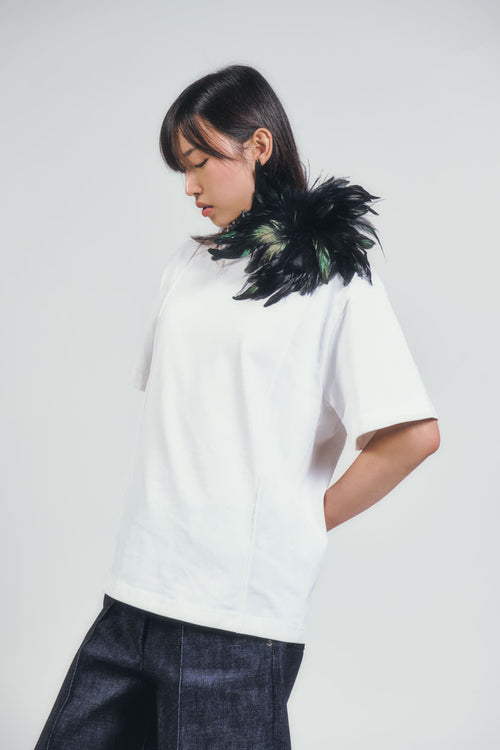 CREASED OVERSIZED TEE - WHITE