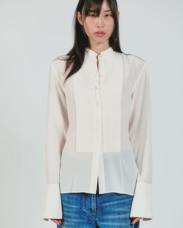 PD SILK TUXEDO BLOUSE -  LAST ONE
