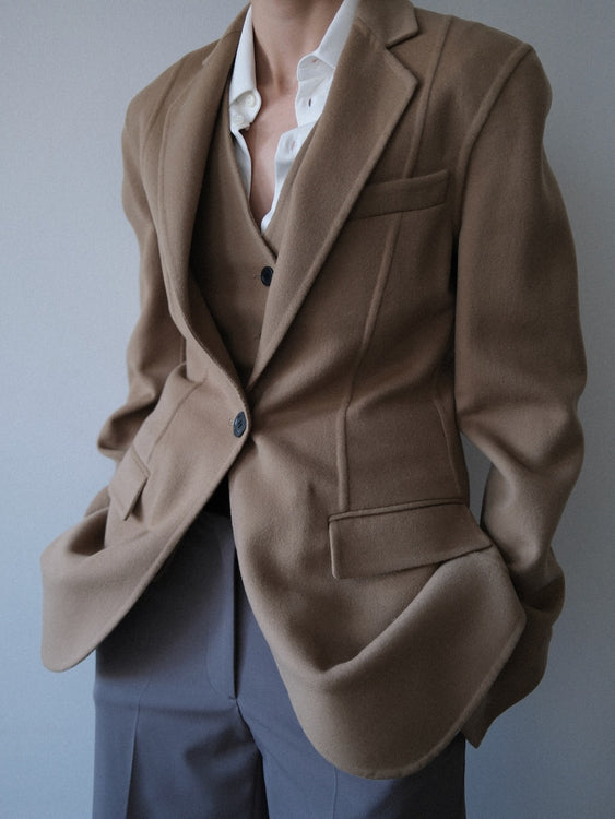 PD DOUBLE-FACE LAYERED BLAZER