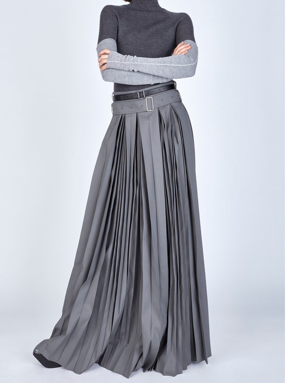 PD MAXI PLEATED SKIRT