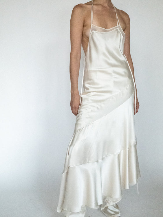 ALICE CHARMEUSE GOWN IN CHAMPAGNE