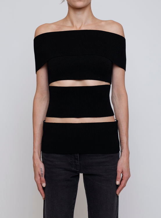 BANDAGE KNIT TOP