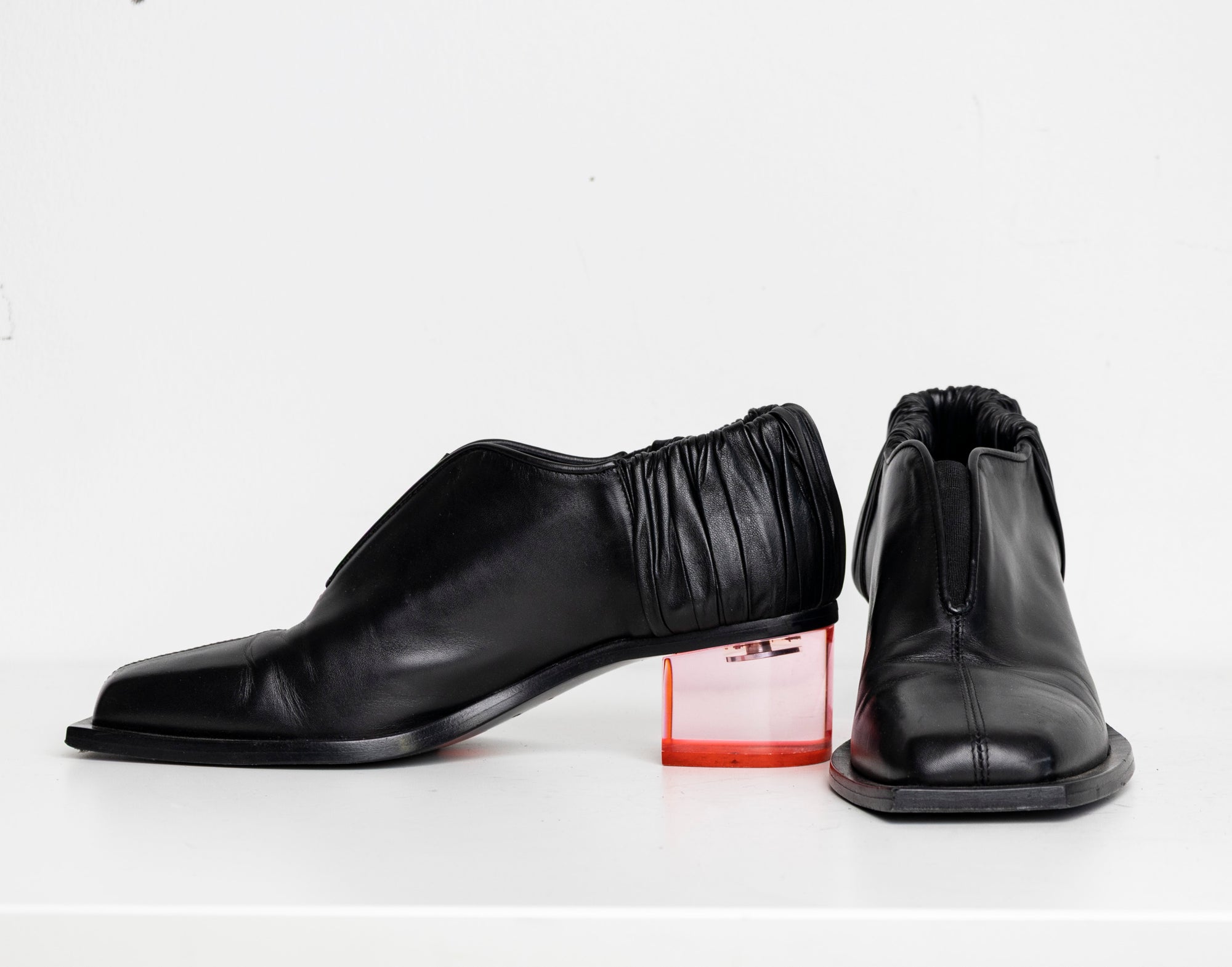 Clear-Heels Loafer Black Pink EU40