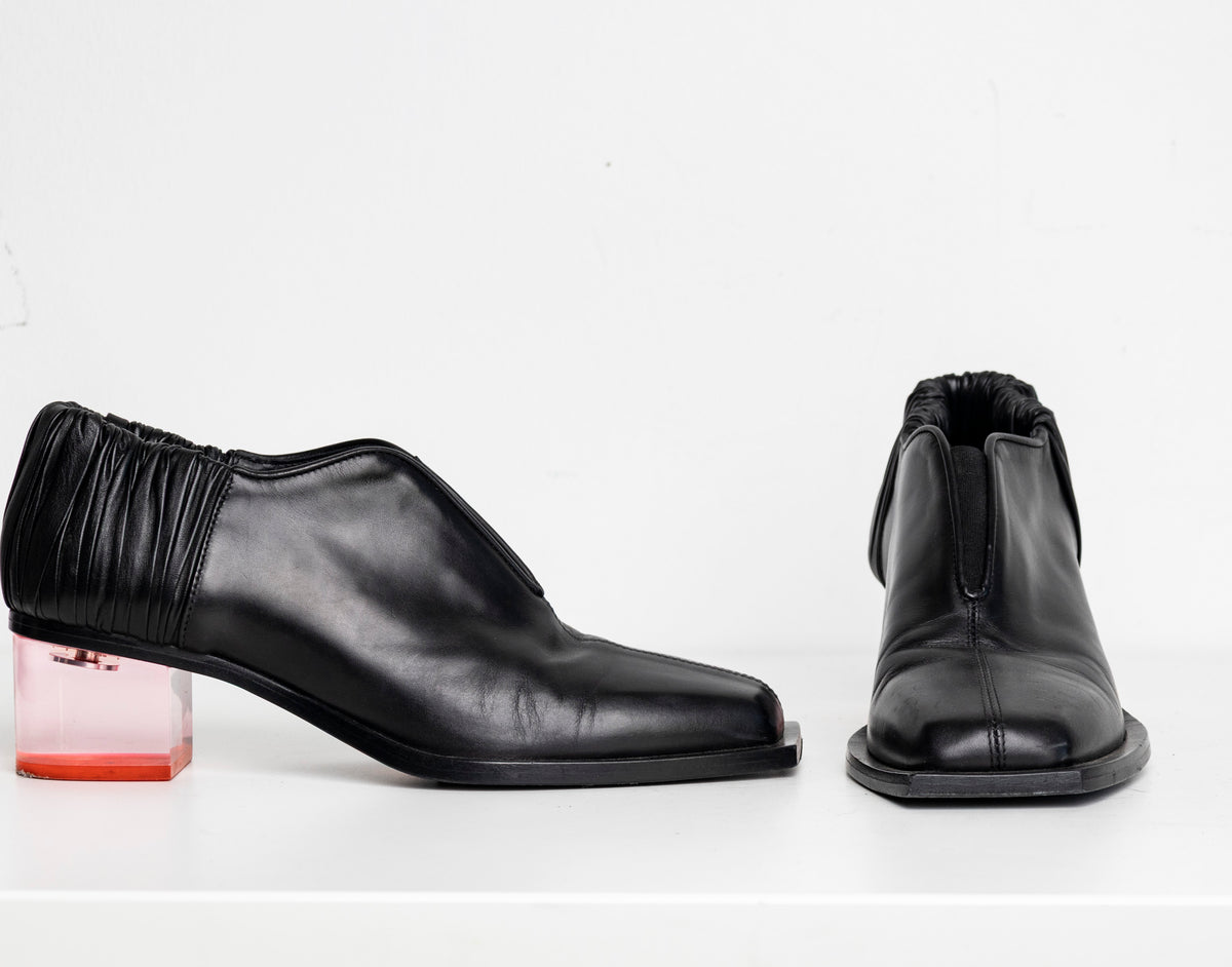 Clear-Heels Loafer Black Pink EU40