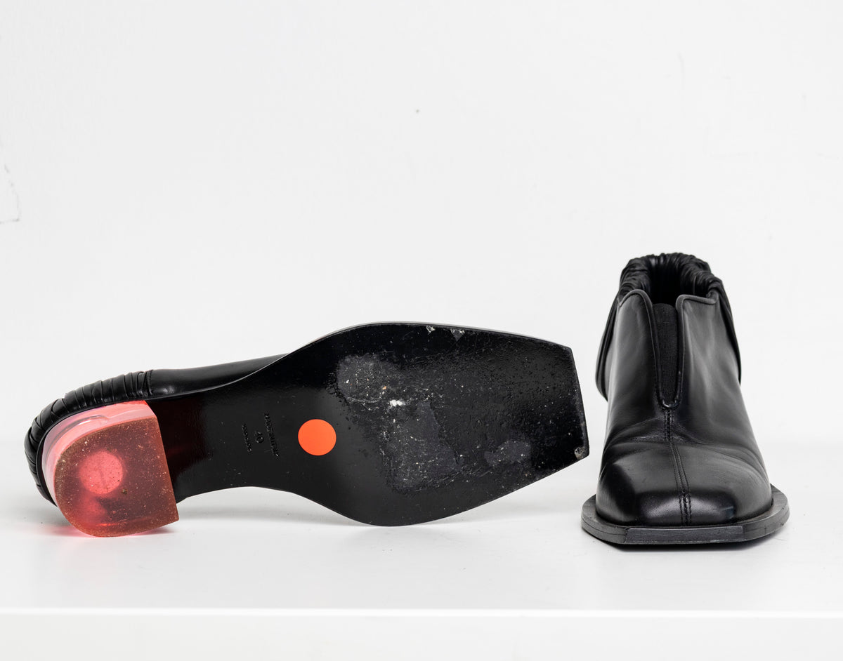 Clear-Heels Loafer Black Pink EU40