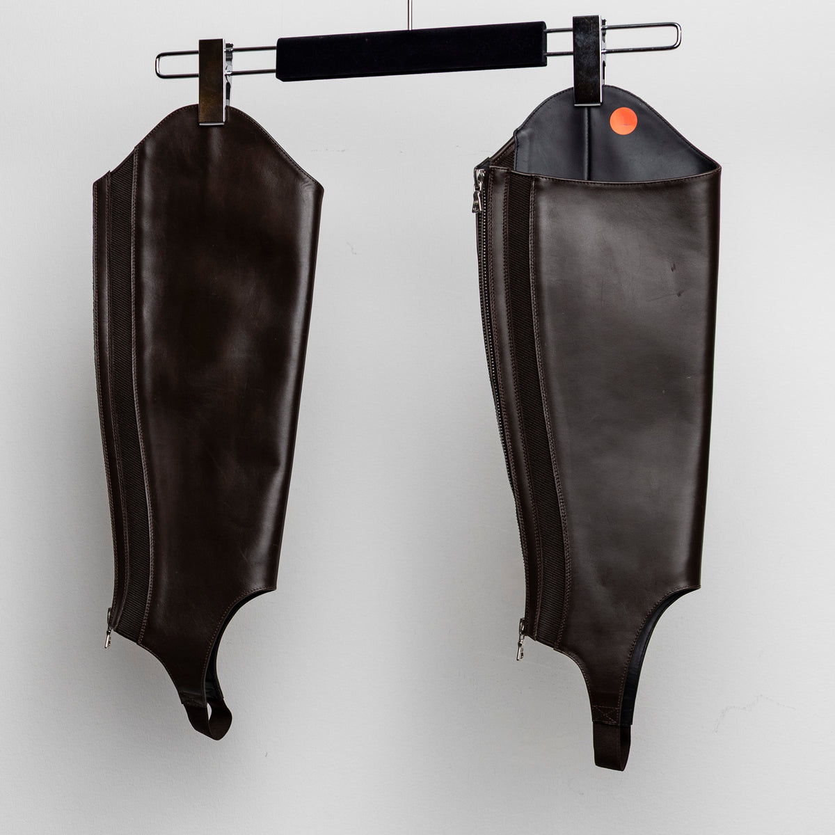 Leather Chap Brown Size S #1