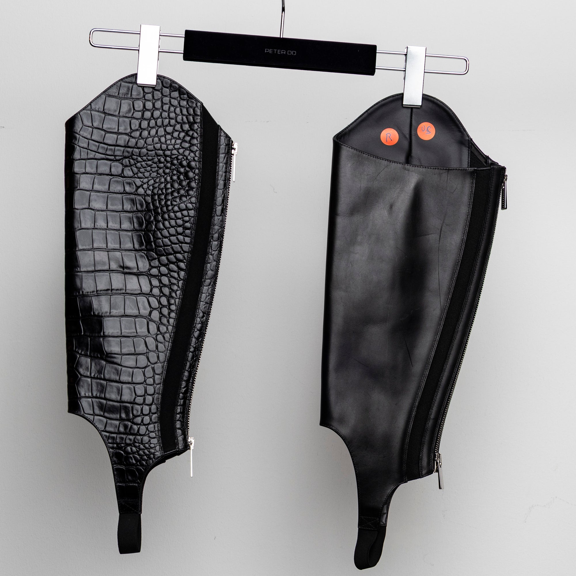 Leather Chap Combo Black Croc One Size