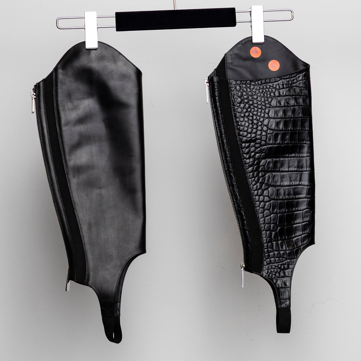 Leather Chap Combo Black Croc One Size