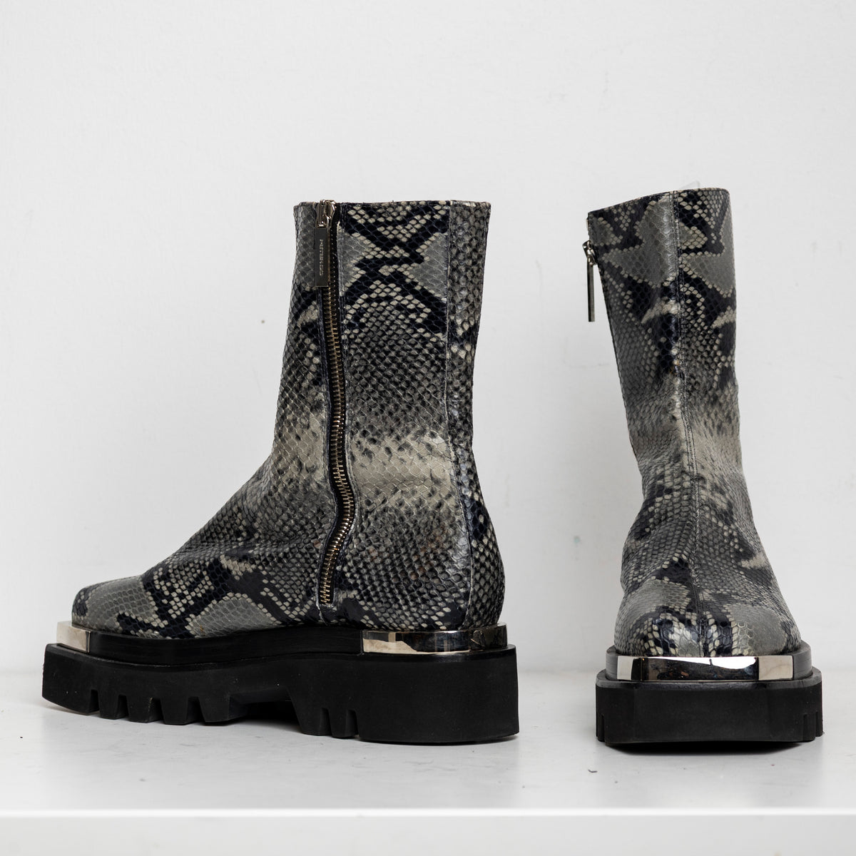 Metal Everyday Combat Boots Snake EU40