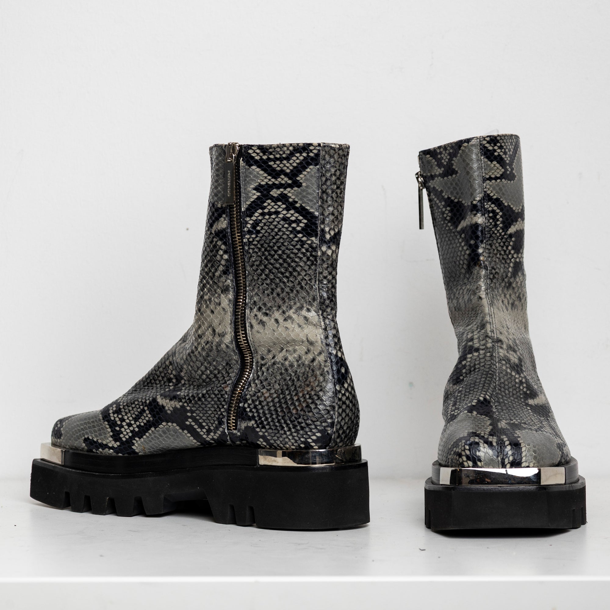 Metal Everyday Combat Boots Snake EU40