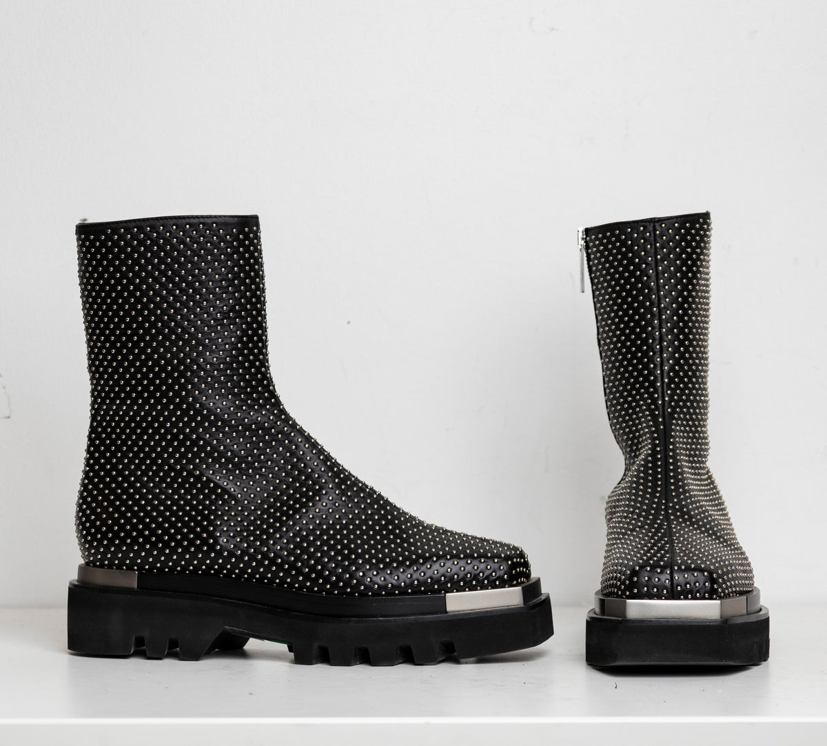 Metal Everyday Combat Boots Studded EU40 (Like New)