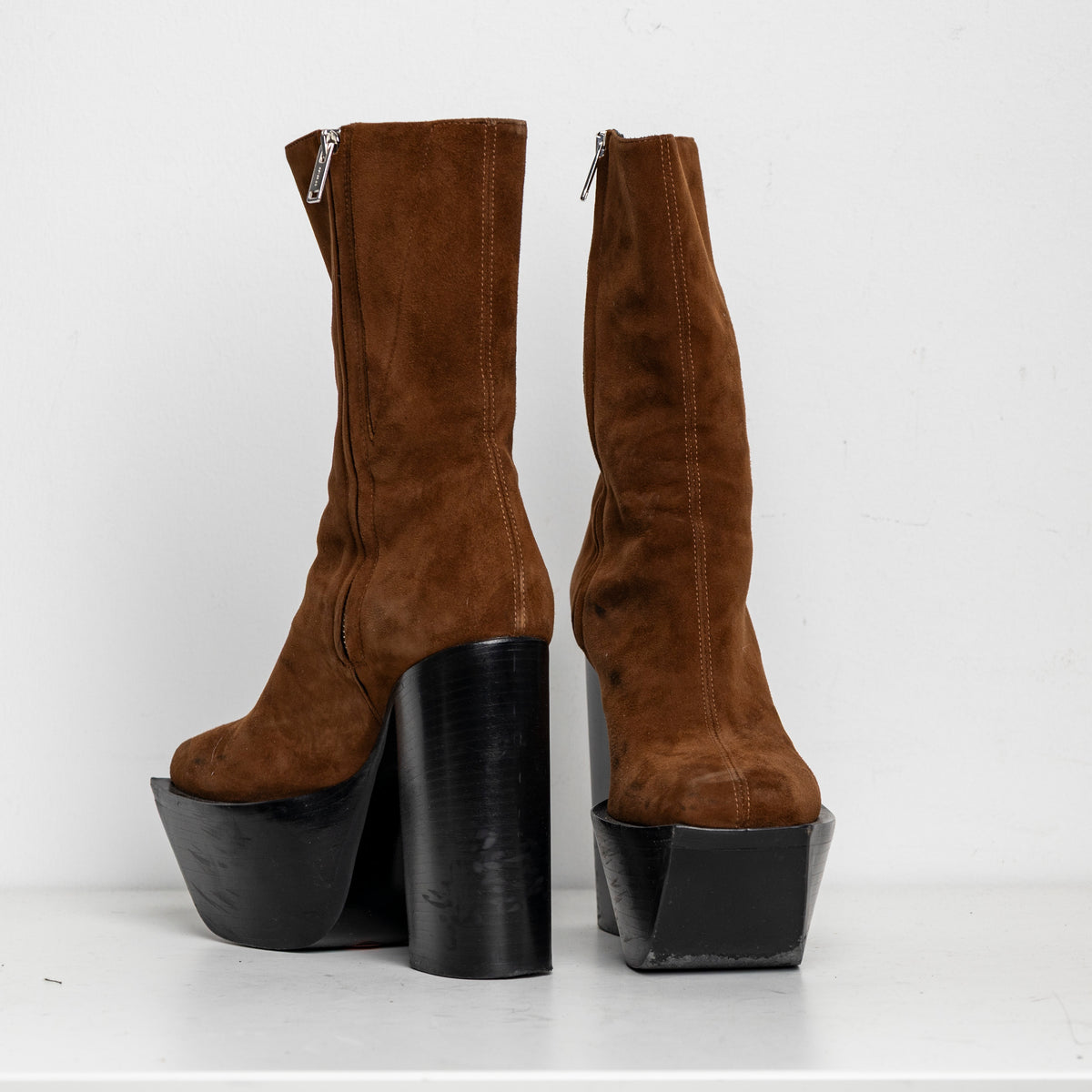 Platform Boots Brown Suede EU39 #1