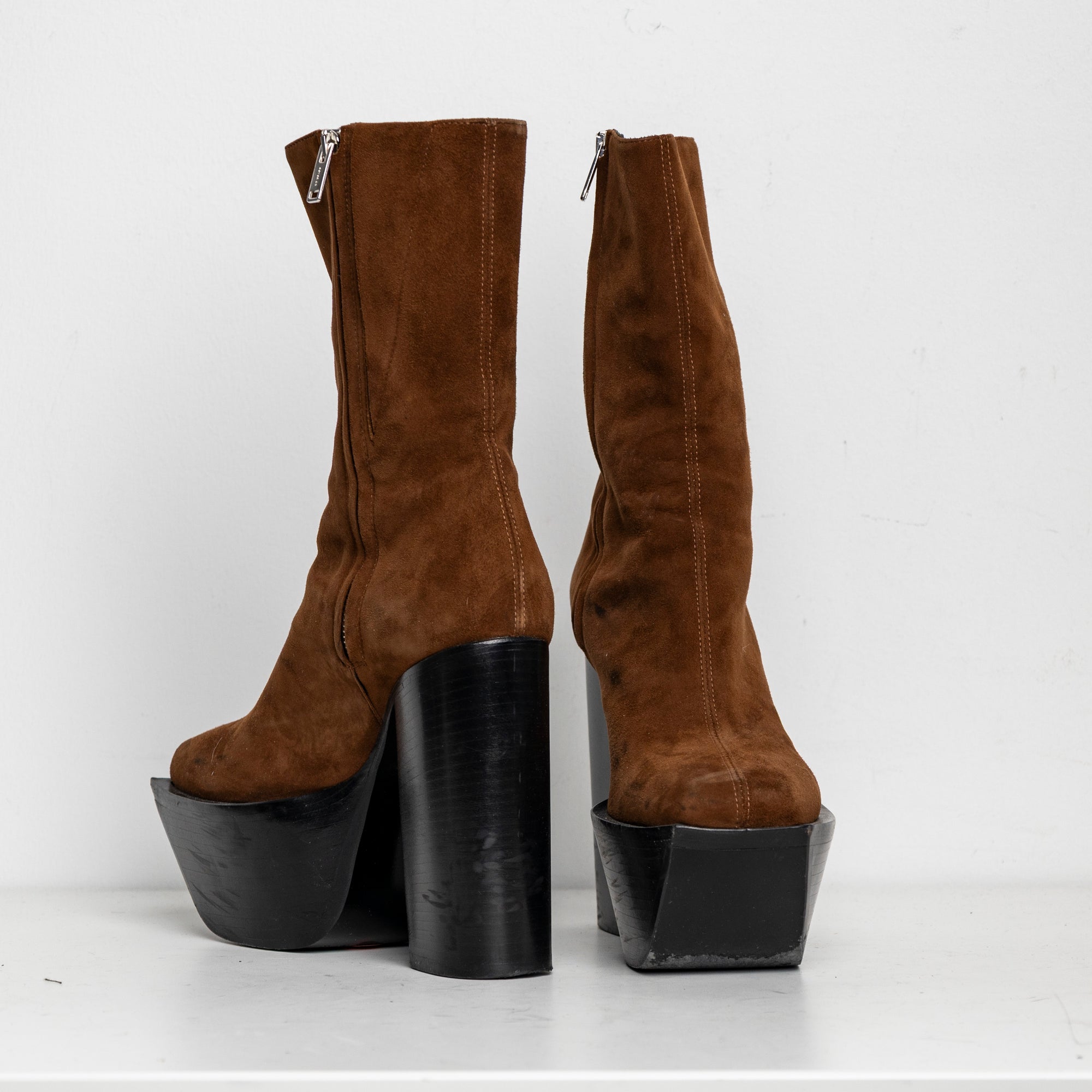 Platform Boots Brown Suede EU39 #1