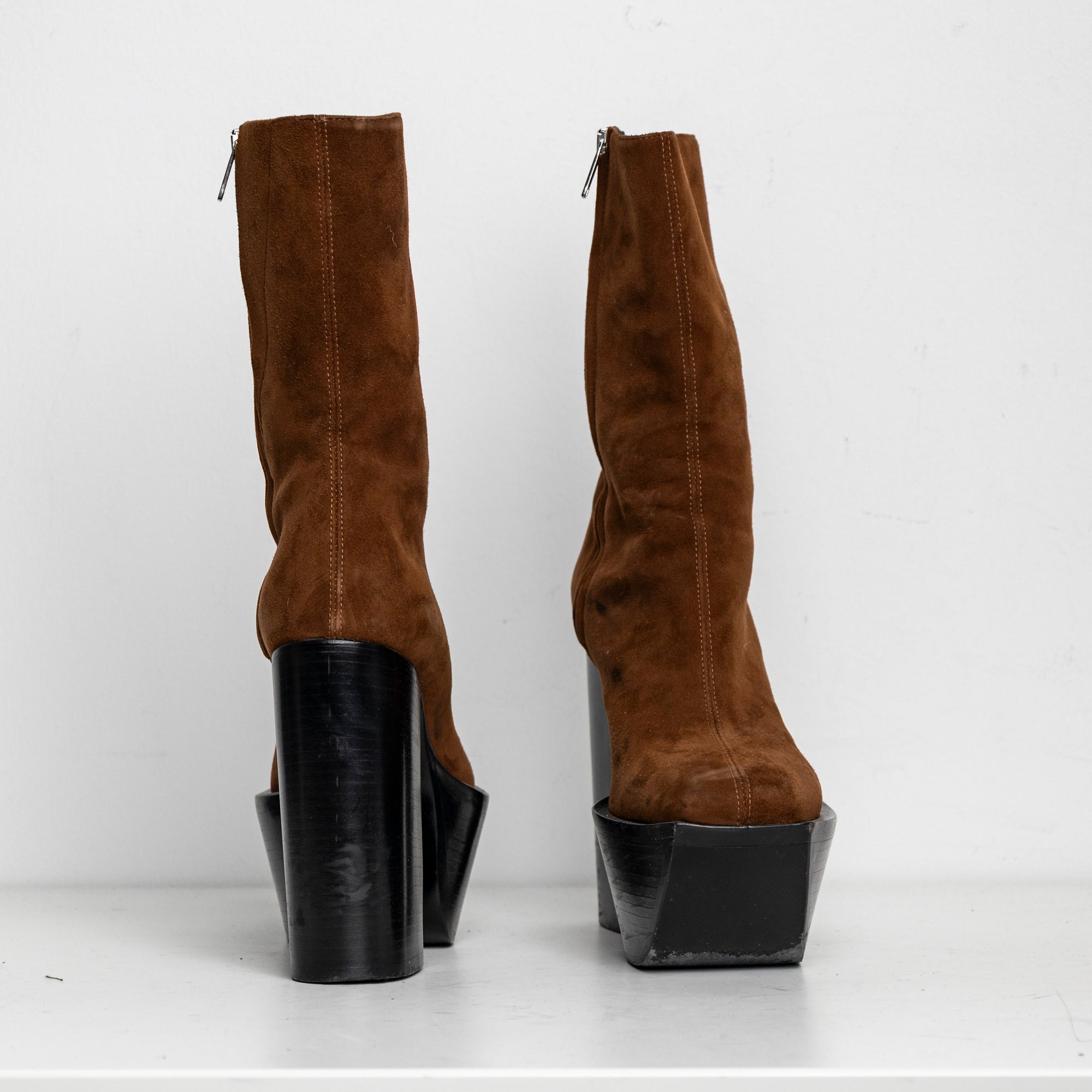 Platform Boots Brown Suede EU39 #1