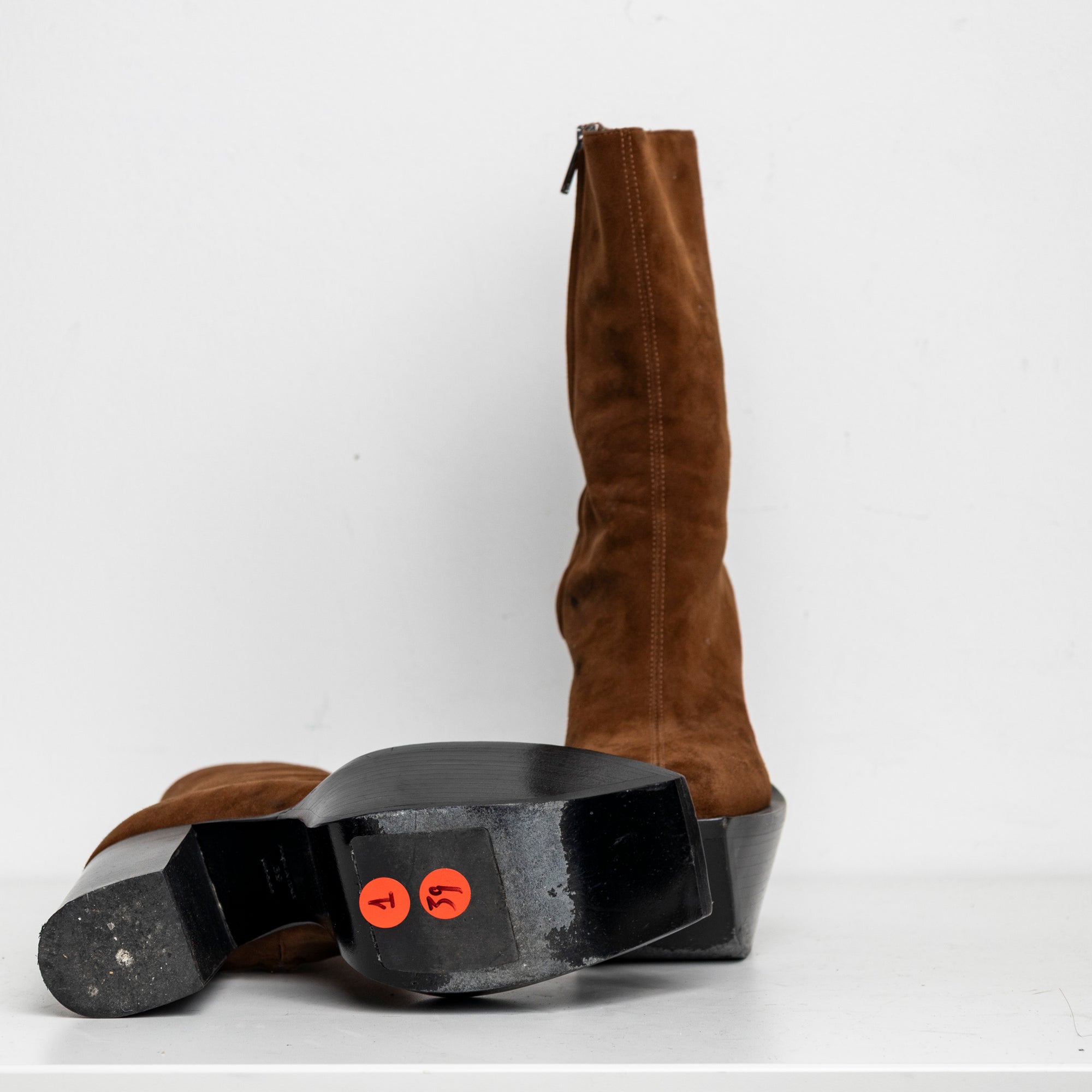 Platform Boots Brown Suede EU39 #1