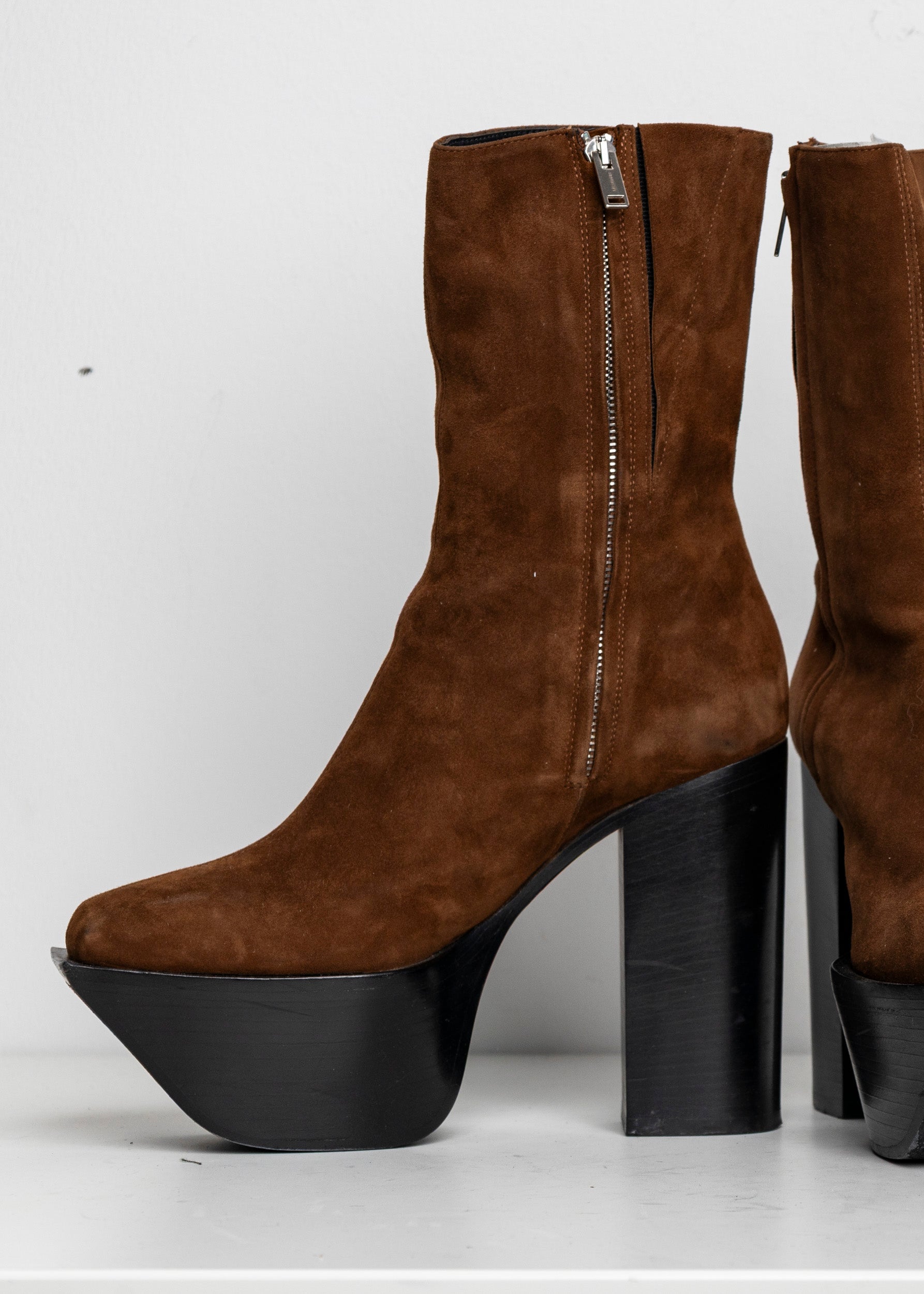 Platform Boots Brown Suede EU40 #2