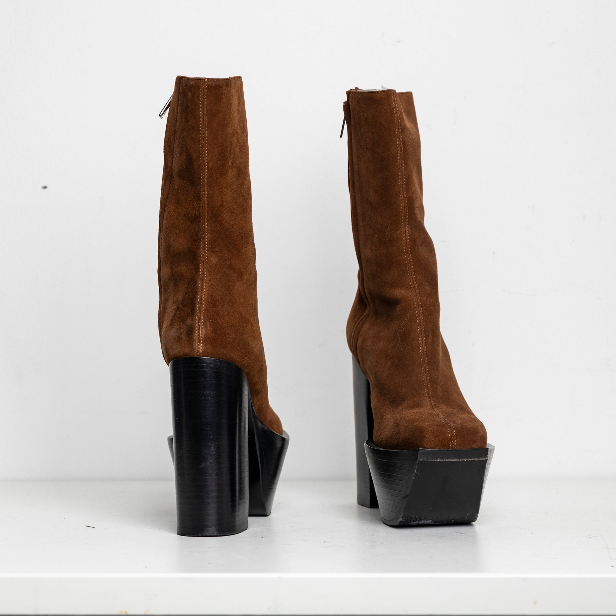 Platform Boots Brown Suede EU40 #2