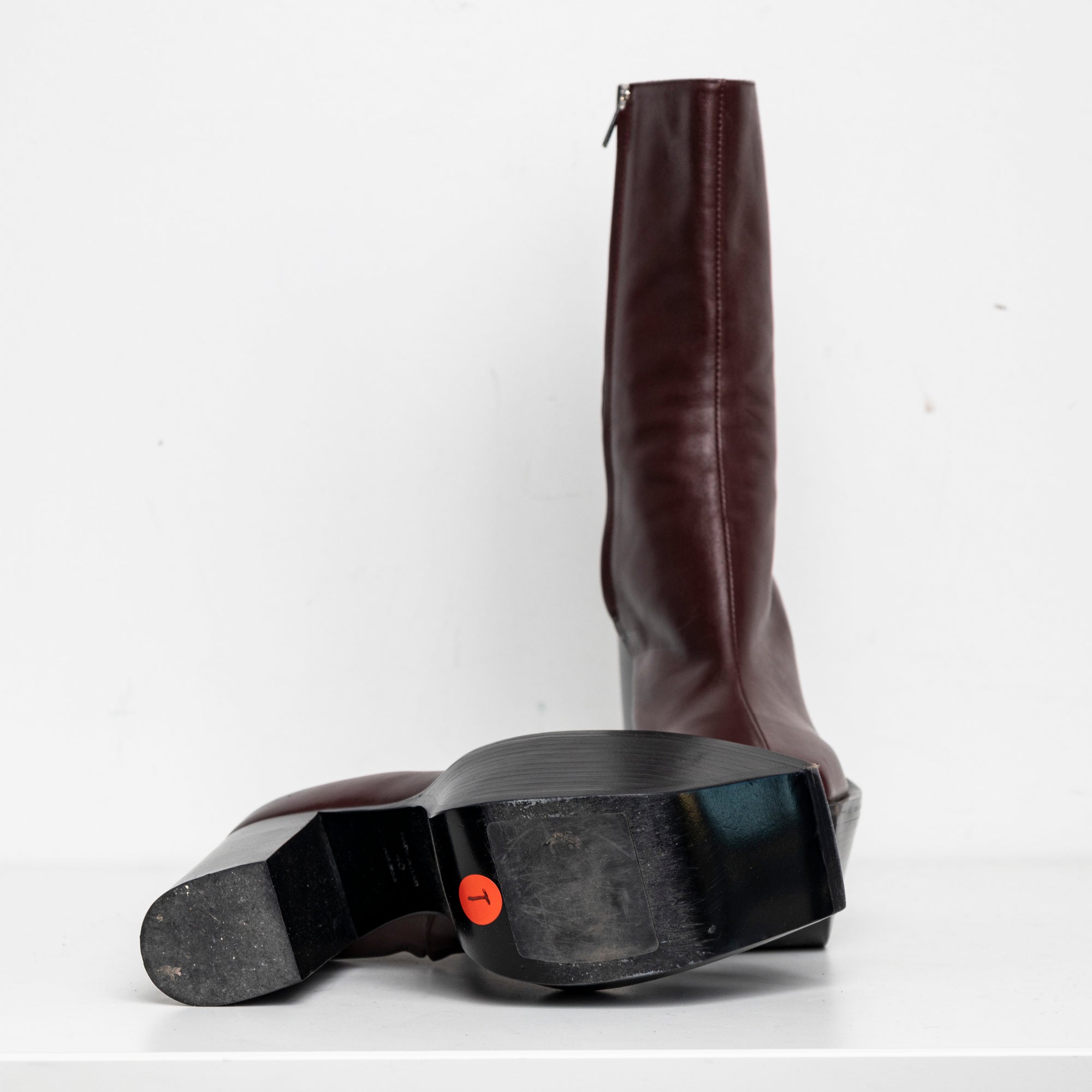 Platform Boots Burgundy EU40