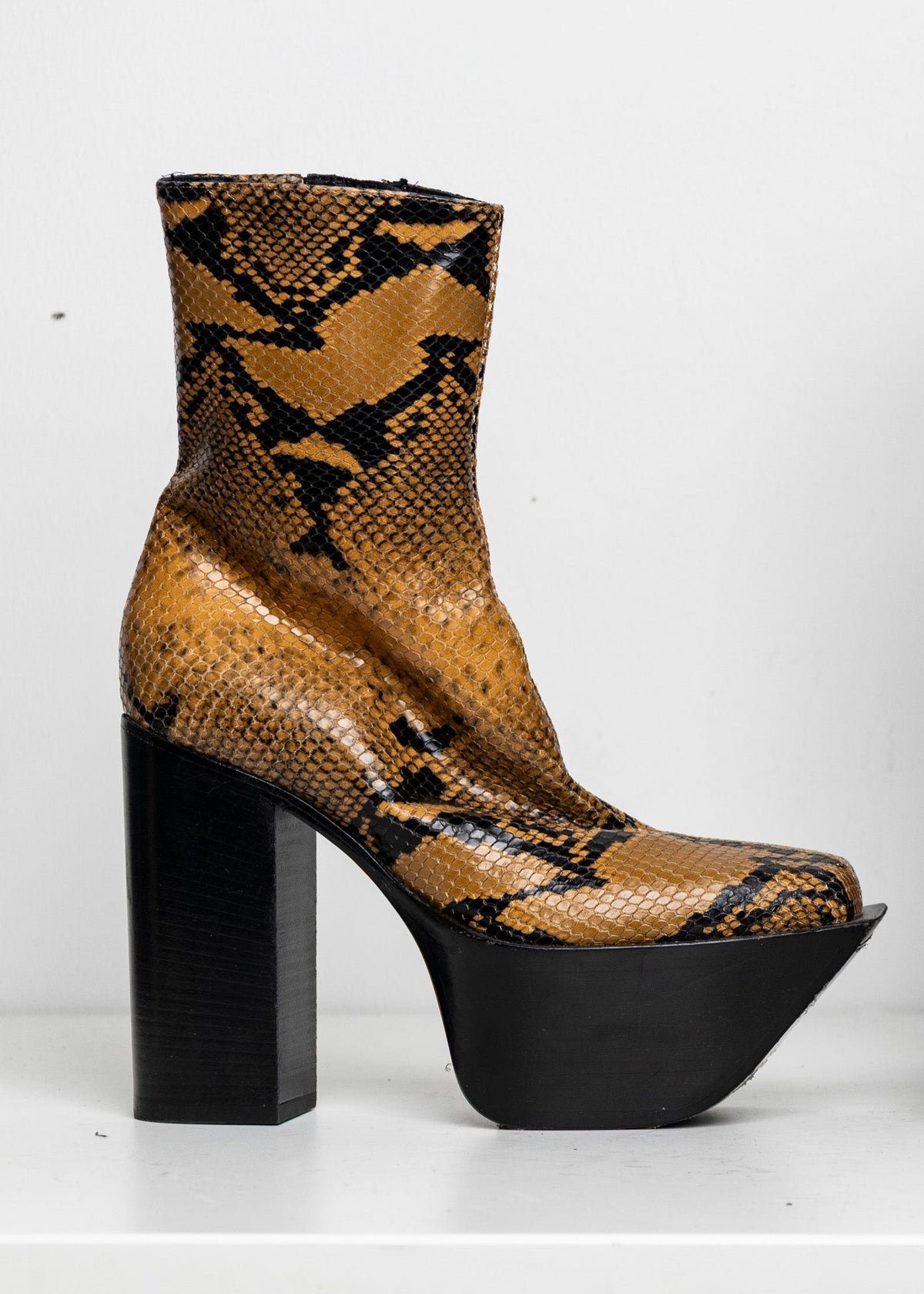 Platform Boots Tan Snake EU39 #1