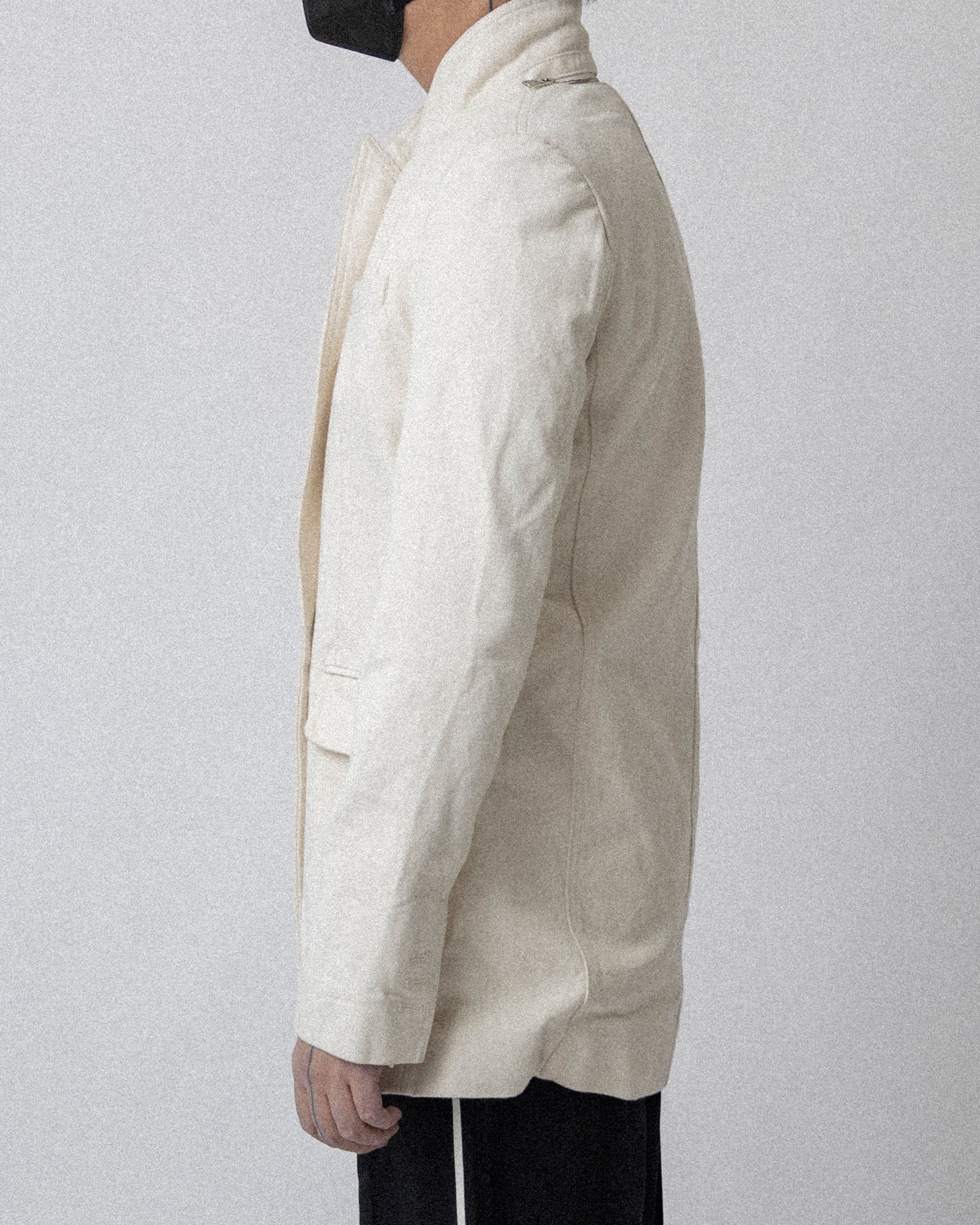 Back Zip Blazer Denim White CS17 No.2