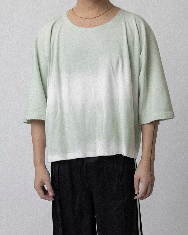 Ombre T-Shirt Mint-White Cross shoulder 21''  No.1