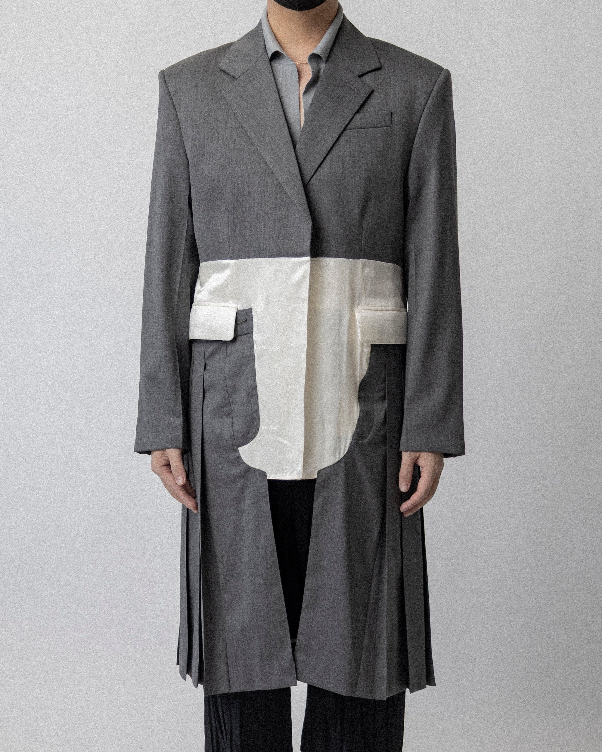 College Coat Wool Gray - Cross shoulder 20''