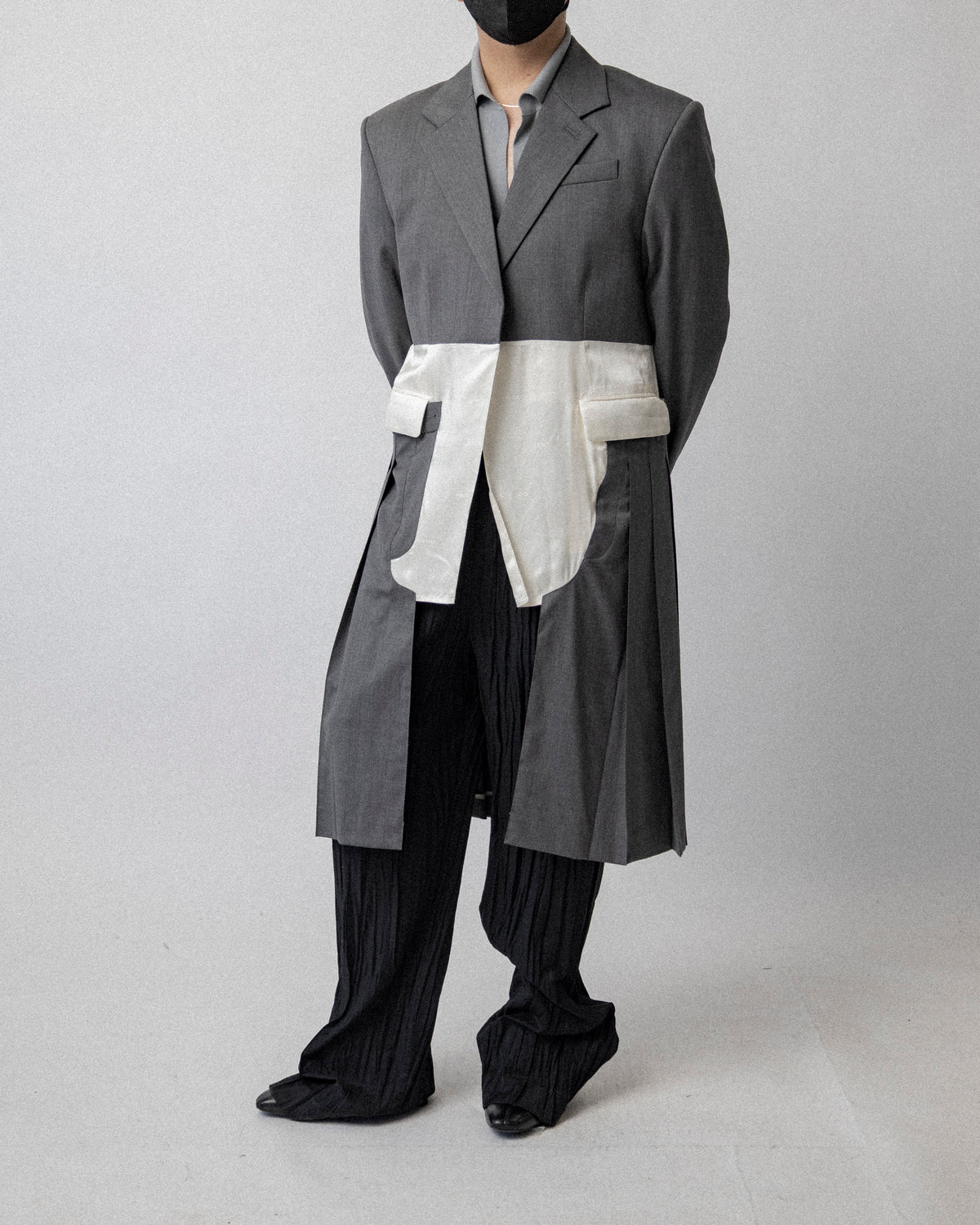 College Coat Wool Gray - Cross shoulder 20''