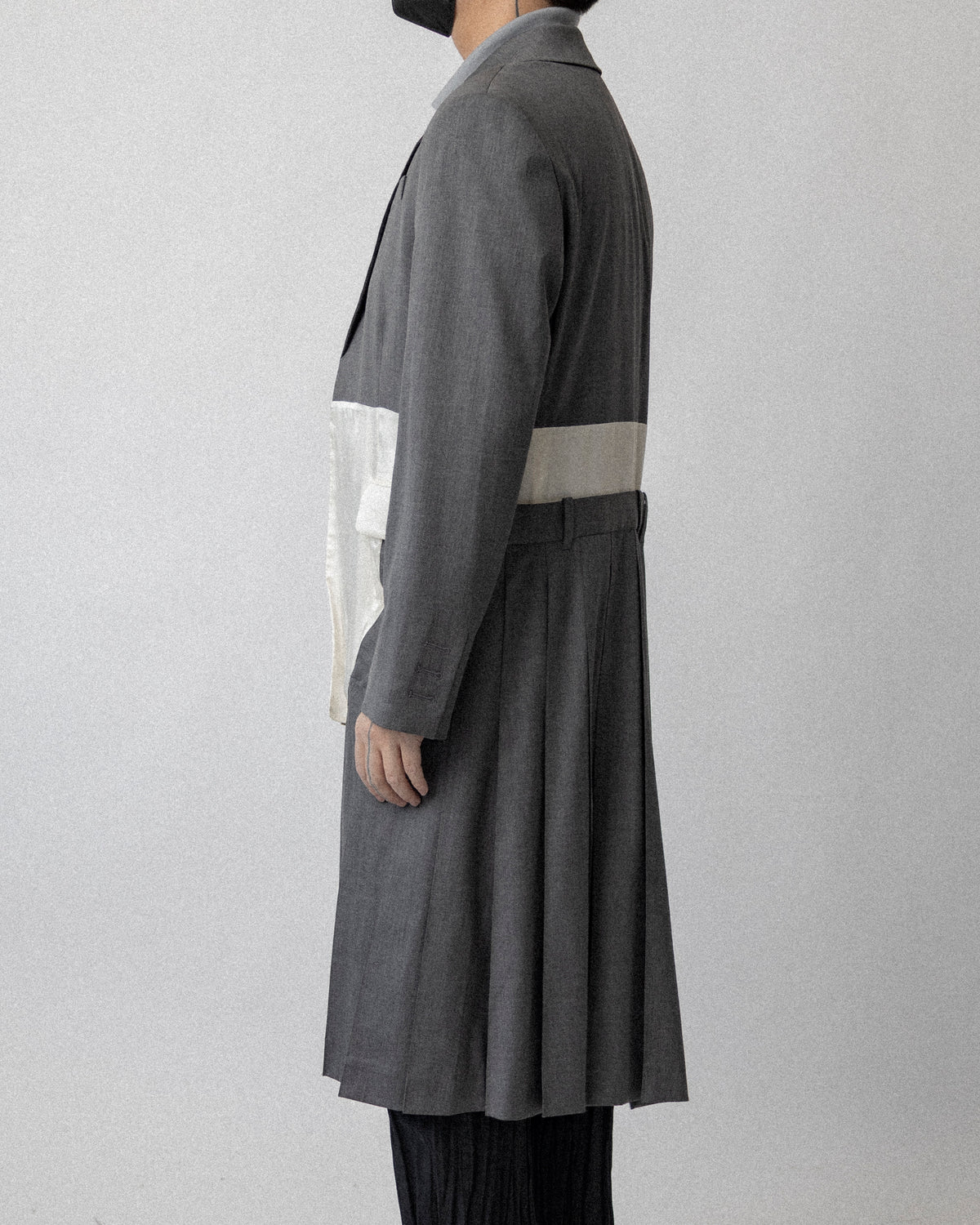 College Coat Wool Gray - Cross shoulder 20''