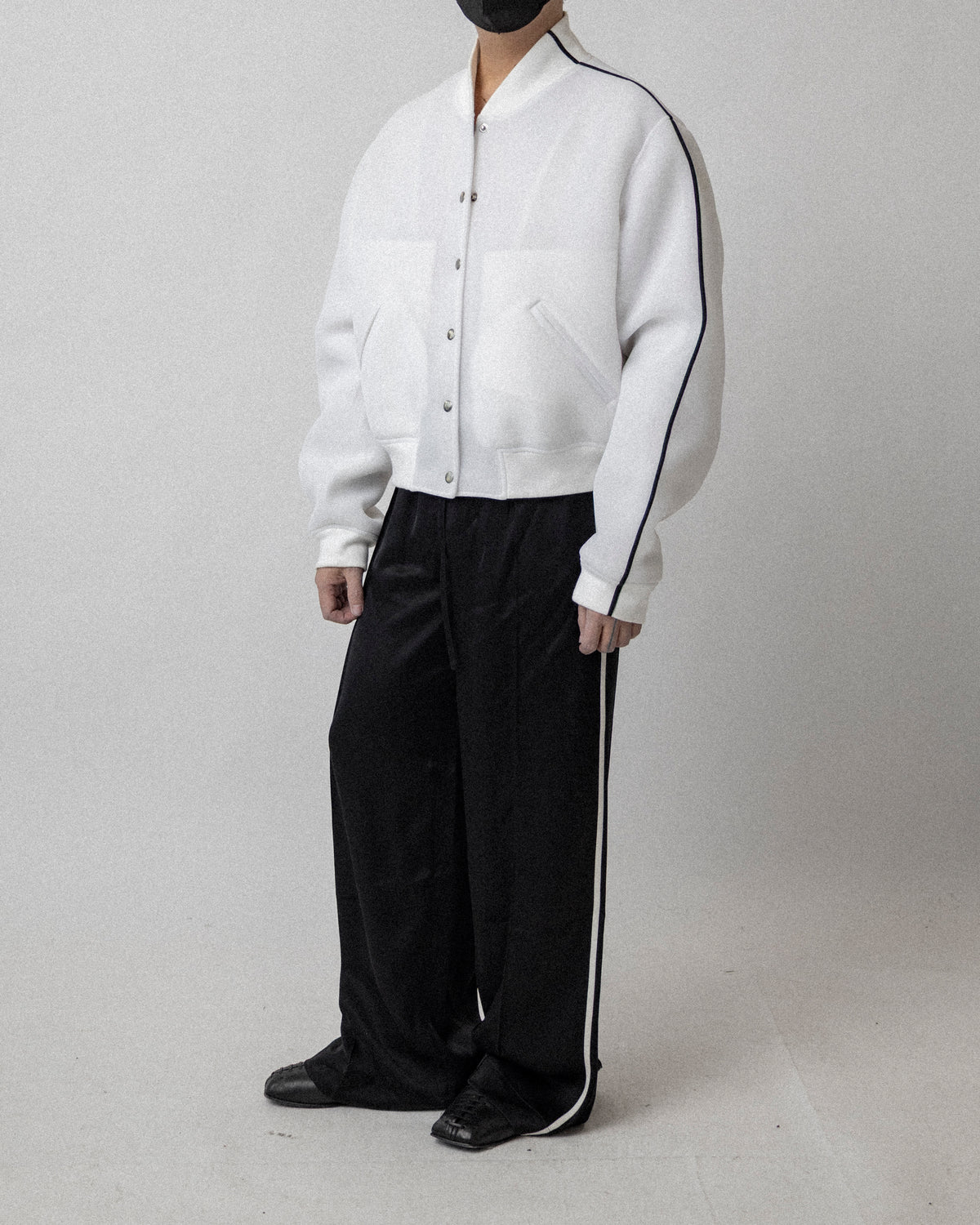 Spacer Bomber Jacket White - Cross shoulder 19''  No.1