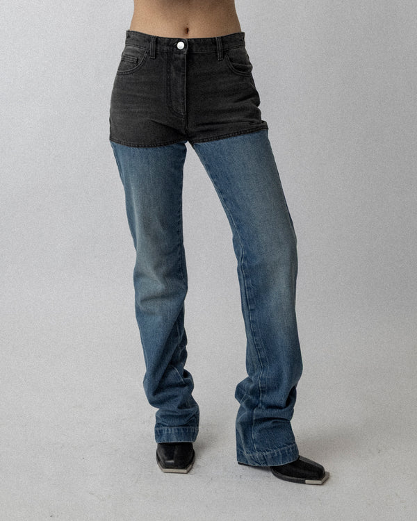 Combo Jean Blue / Black Waist 30.5''