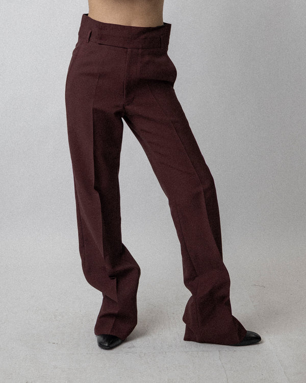 Combo Waisted Pants Burgundy wool - Waist 32''