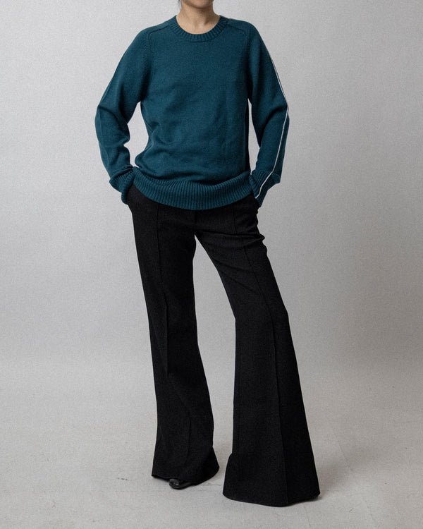 Crewneck Sweater Teal - Cross shoulder 17''