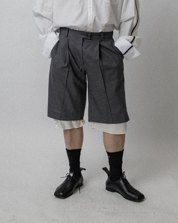 Lining Short Wool Gray / White Waist 34''