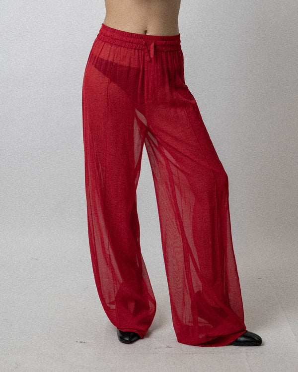 Sheer PJ Pants Red Waist 31''-36''