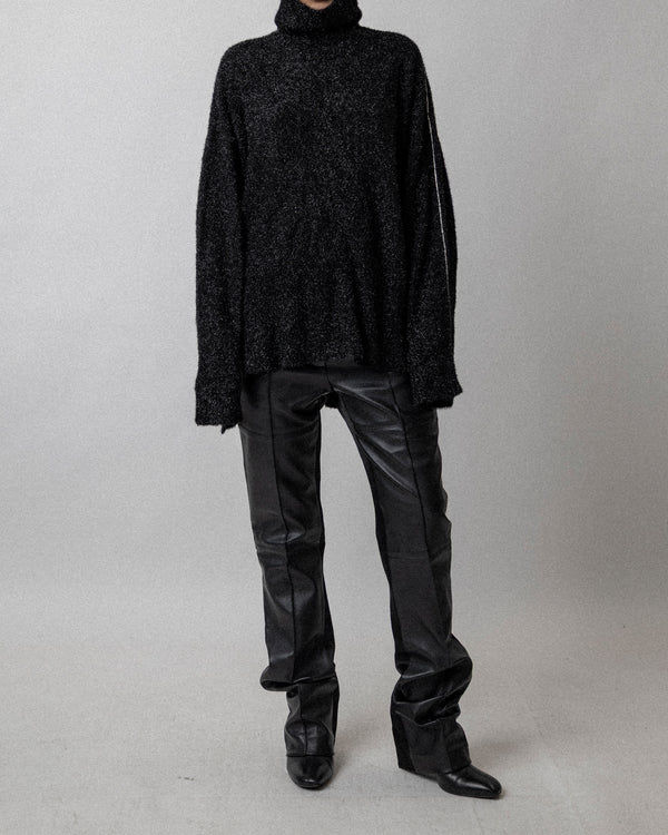 Lurex Sparkle Peter Sweater Black - Cross shoulder 30''