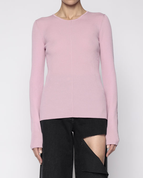 PD LONG SLEEVE RIB KNIT TOP